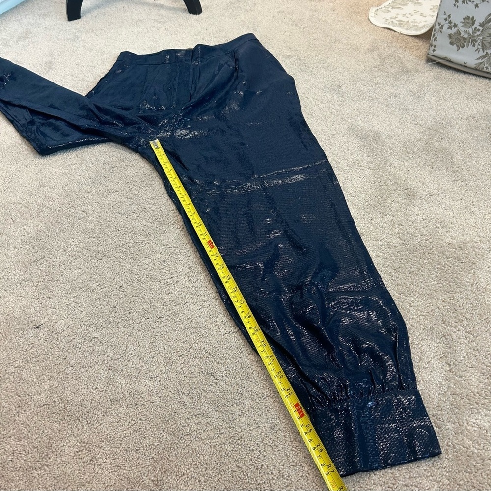 Simona Corsellini high-waisted trousers midnight blue Sz US 8/44 NWT - Picture 15 of 17